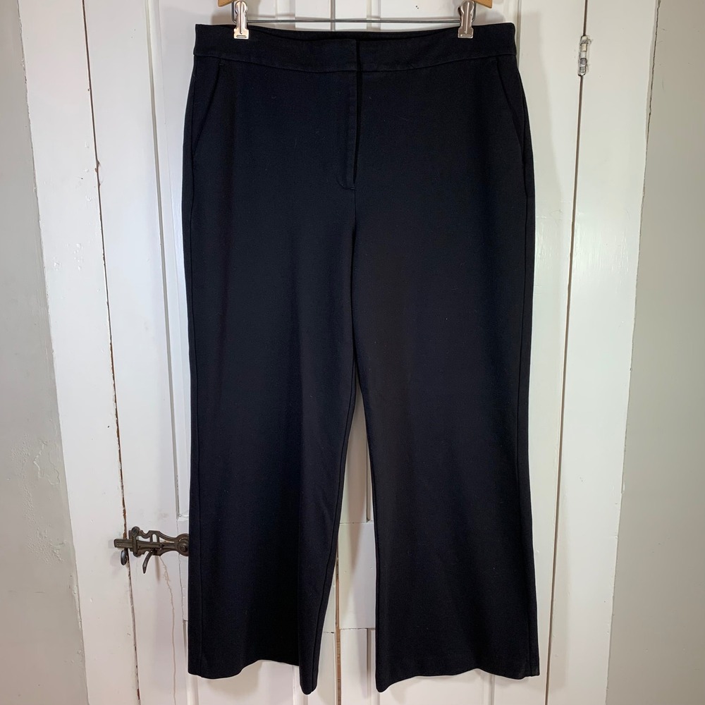 Boden Black Wide Leg Cropped Pants Trousers US‎ 16R Minimalist Office Church